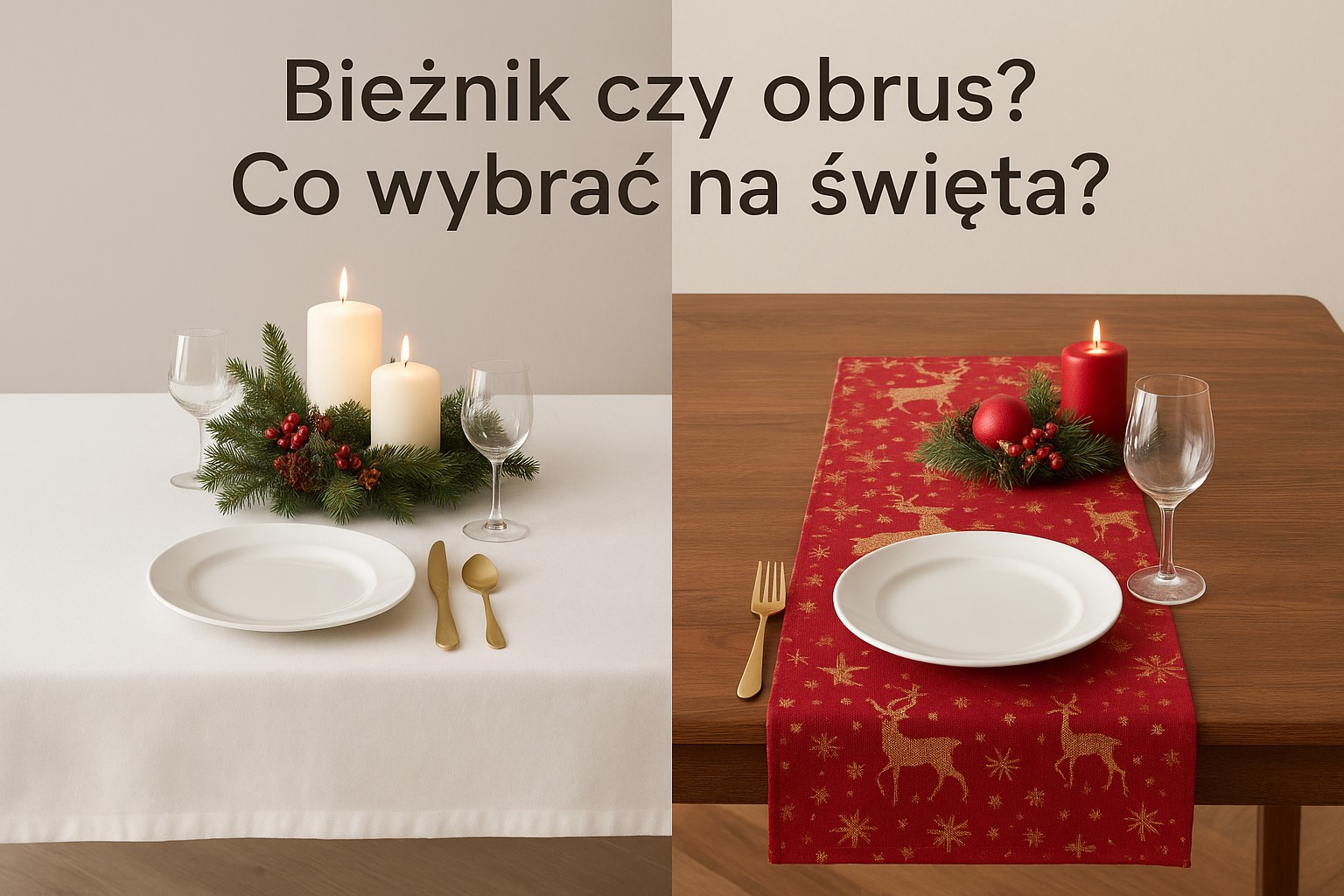 Bieżnik czy obrus? Co wybrać na wigilijny stół?