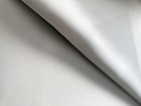Tkanina obrusowa plamoodporna satynowa matowa w kolorze szarym