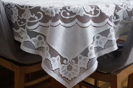 Obrus żakardowy kremowy 105x155cm