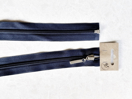 Mocny zamek żyłkowy z plastiku do kurtek i pokrowców | 65cm.