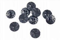Guziki opakowanie zestaw 10 Sztuk Czarne 18mm