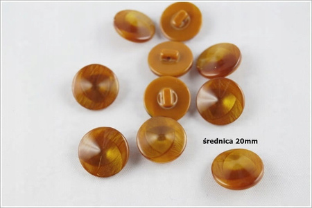 Opakowanie zestaw guziki 10 Sztuk Brązowe 20mm