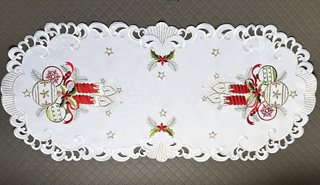 Bieżnik haftowany na Boże Narodzenie to elegancka dekoracja stołu  Wymiar: 40x85cm