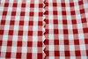 Bieżnik plamoodporny w kratkę czerwoną o wymiar: 60x140cm