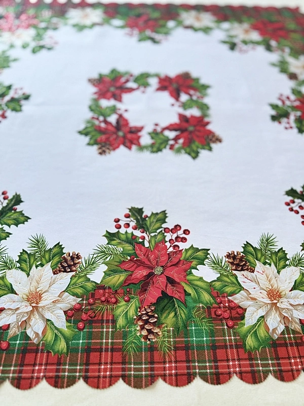 Bieżnik haftowany na Boże Narodzenie to elegancka dekoracja stołu wymiar 40x85cm pol_pl_Brokatowy-obrus-swiateczny-z-gwiazda-betlejemska-plamoodporny-polski-140x300-cm-299_3