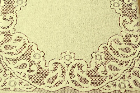 Obrus żakardowy kremowy 75x145cm