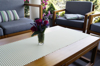 Bieżnik plamoodporny w kratkę na stół o wymiarach 40x140cm