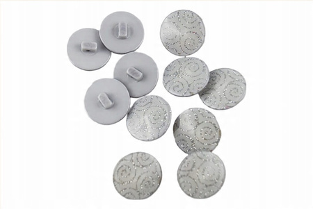 Guziki szare paczka 10 sztuk