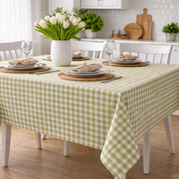 Obrus plamoodporny w kratkę na stół o wymiarach 120x120cm