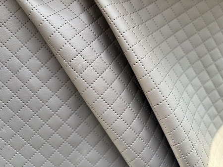 Ekoskóra Pikowana Karo 2 cm z Podbitką z Owaty. 