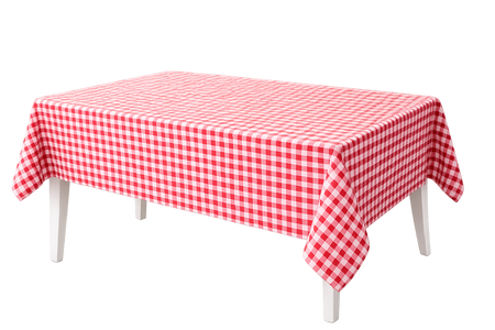 Obrus plamoodporny w kratkę czerwoną o wymiarach: 110x150cm