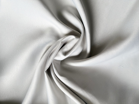 Tkanina obrusowa plamoodporna satynowa matowa w kolorze szarym