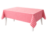 Obrus plamoodporny w kratkę czerwoną o wymiarach: 110x150cm